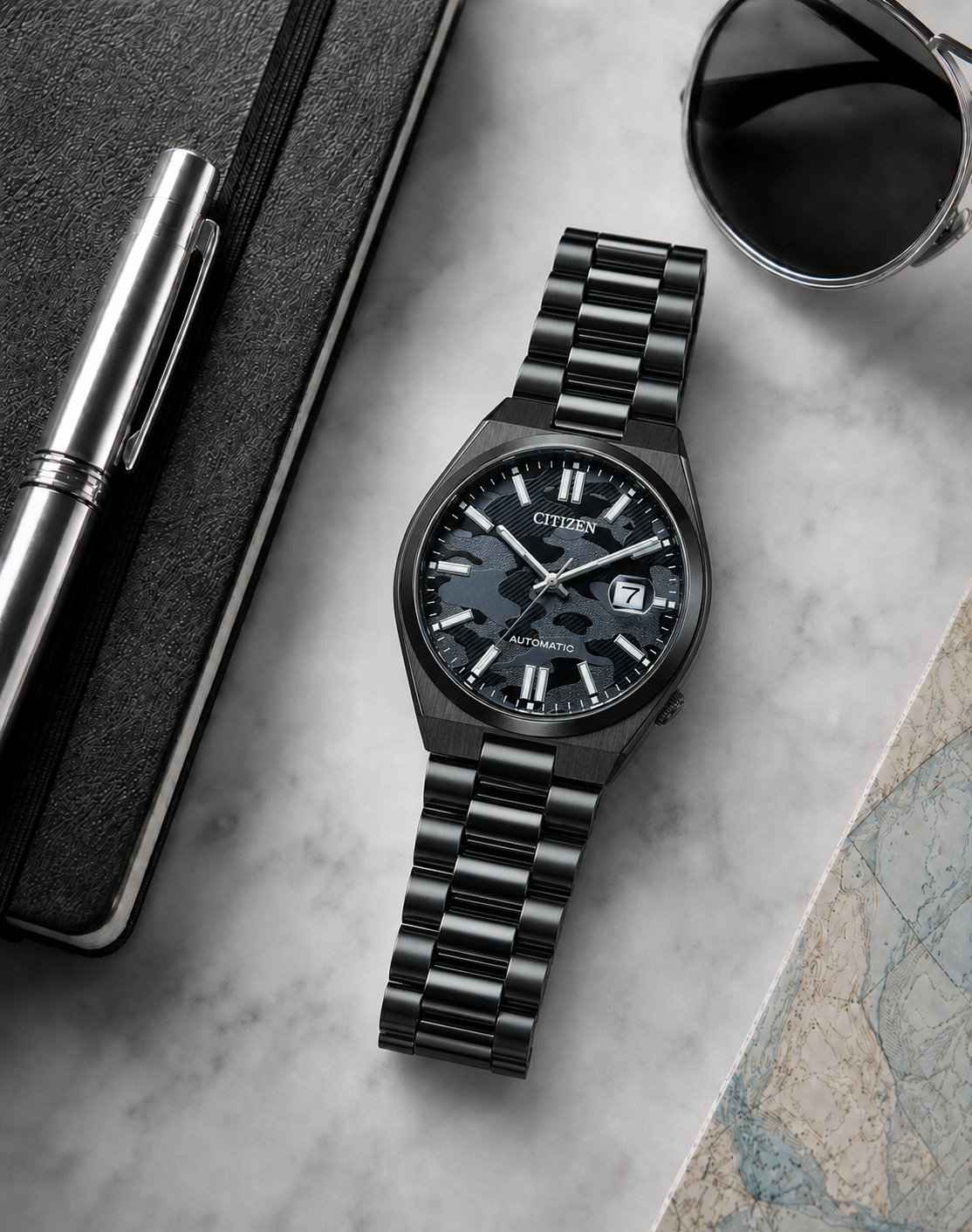 Citizen TSUYOSA Black Ion-Plated Black Dial Automatic NJ0155-87E 40mm Watch