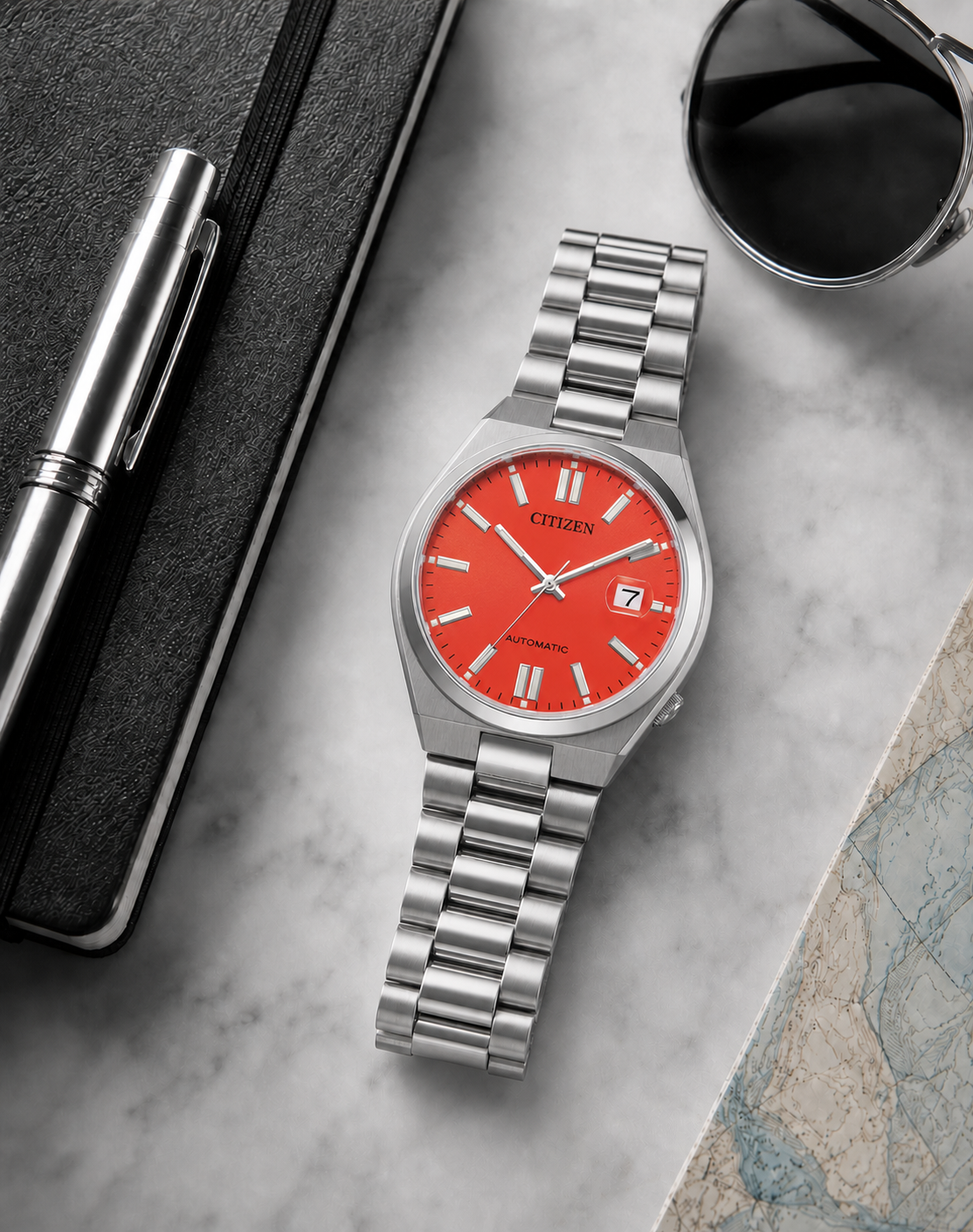 Citizen TSUYOSA Red Dial Automatic NJ0158-89W 40mm Watch