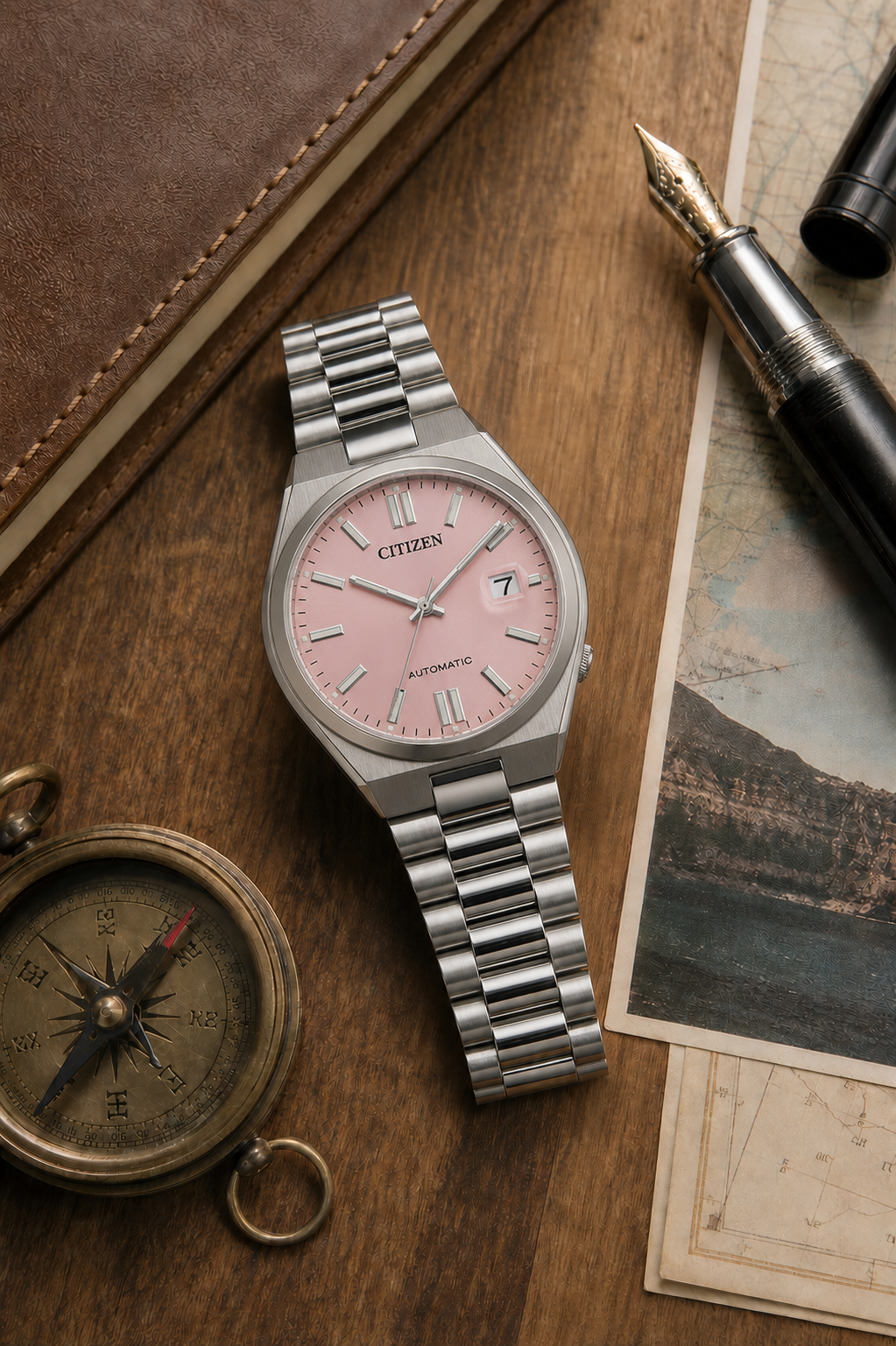Citizen TSUYOSA Pink Dial Automatic NJ0158-89X 40mm Watch
