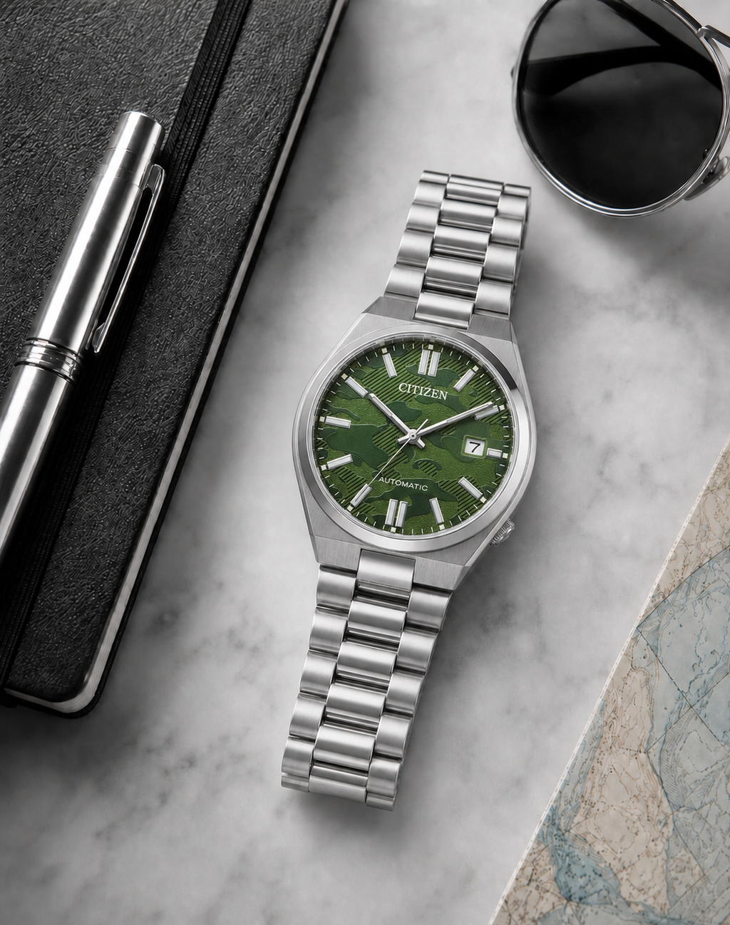 Citizen TSUYOSA Olive Green Dial Automatic NJ0159-86X 40mm Watch