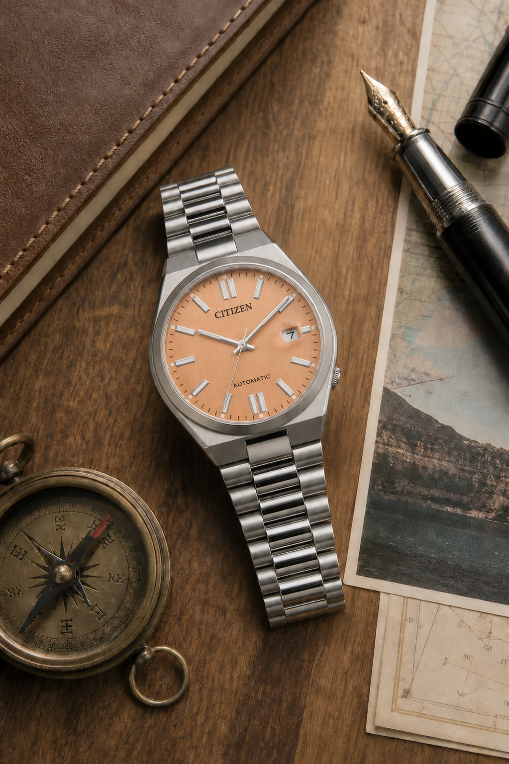 Citizen TSUYOSA Salmon Dial Automatic NJ0159-86Z 40mm Watch