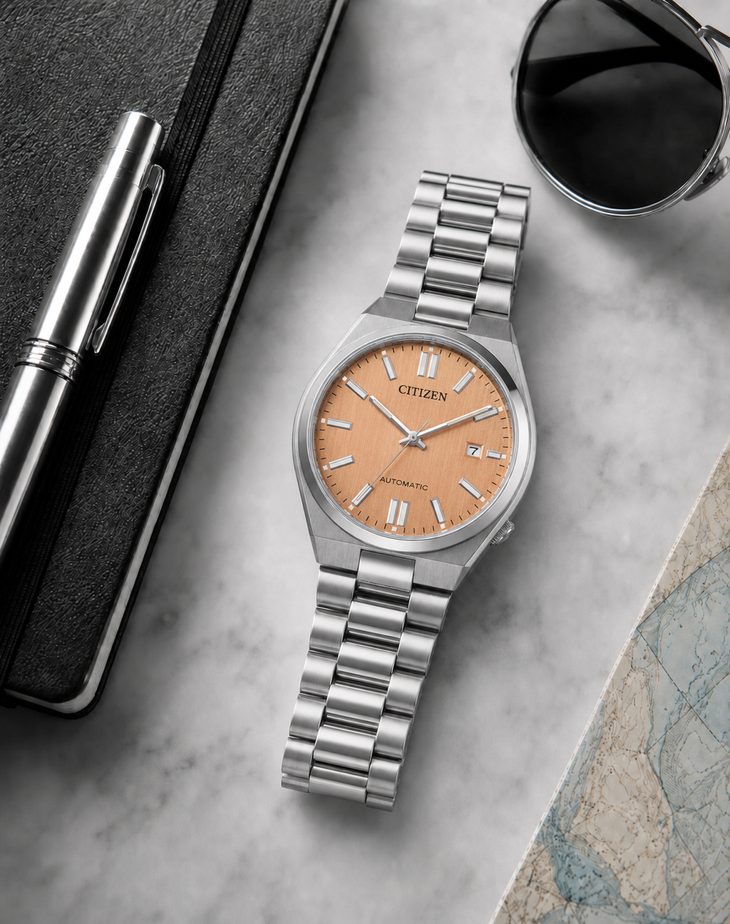 Citizen TSUYOSA Salmon Dial Automatic NJ0159-86Z 40mm Watch