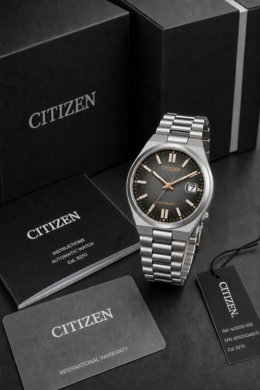 Citizen NJ0200-50E automatic watch with official Citizen box and warranty documents