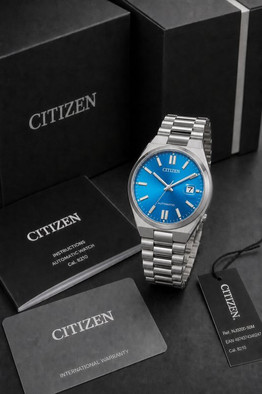 Citizen NJ0200-50M automatic watch with official Citizen box and warranty documents