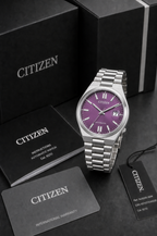 Citizen NJ0200-50W automatic watch with official Citizen box and warranty documents