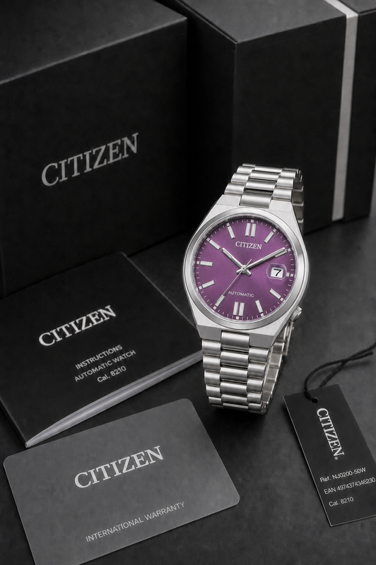 Citizen NJ0200-50W automatic watch with official Citizen box and warranty documents