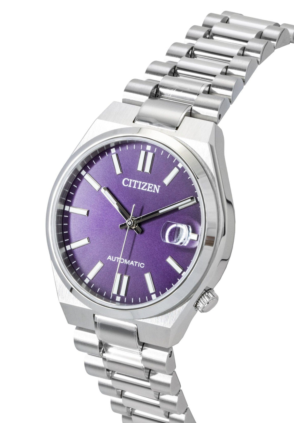 Citizen Tsuyosa Stainless Steel Sunray Purple Dial Automatic NJ0200-50W Men's Watch