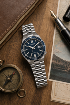 Citizen NJ0230-59L automatic watch styled on a classic travel desk