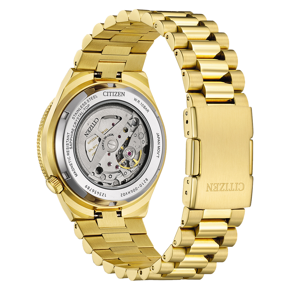 Citizen TSUYOSA Shore Goldfarben Grünes Zifferblatt Automatik NJ0232-53X 40mm Uhr