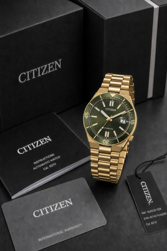 Citizen NJ0232-53X automatic watch with official Citizen box and warranty documents