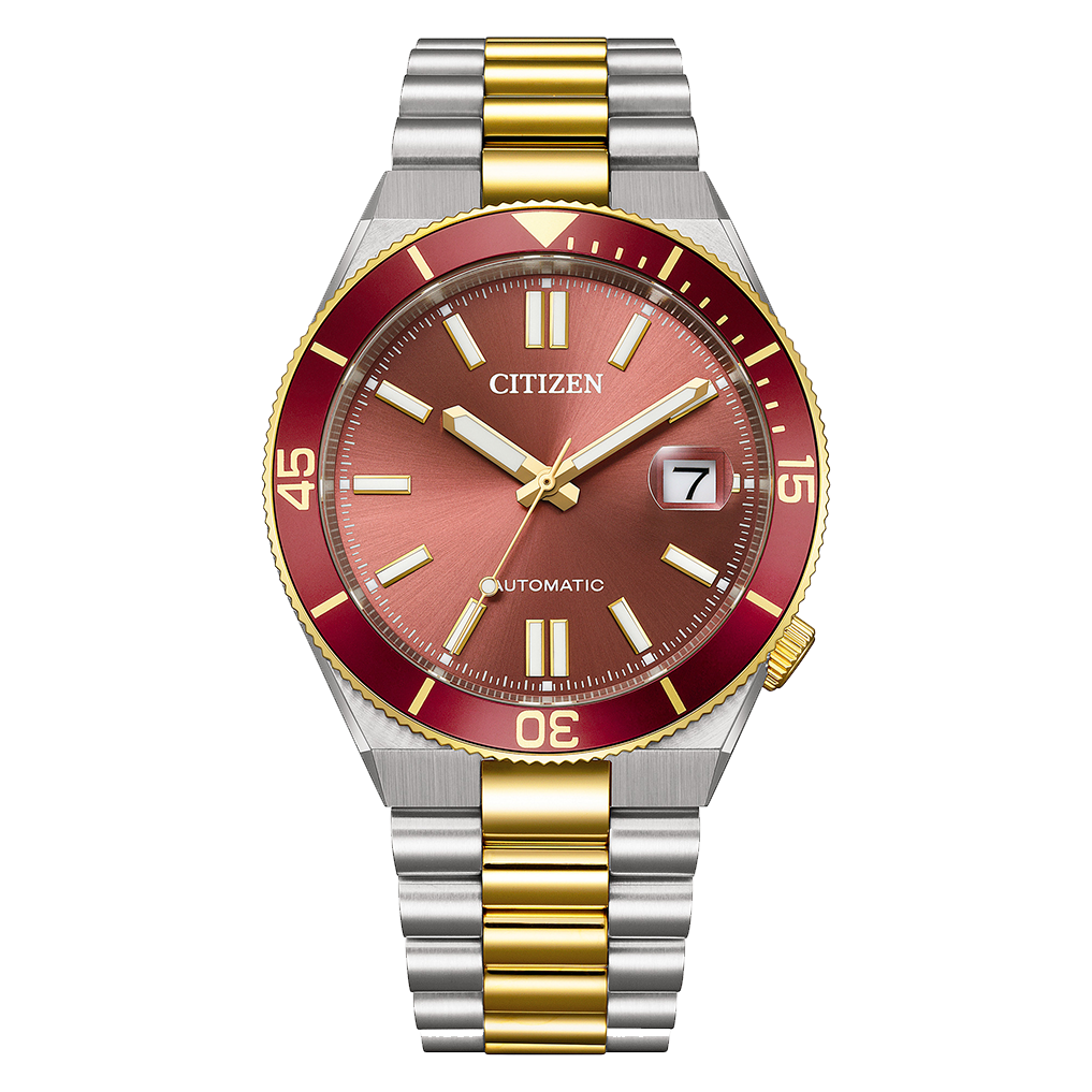 Citizen TSUYOSA Shore Bicolor Weinrot Zifferblatt Automatik NJ0234-58X 40mm Uhr