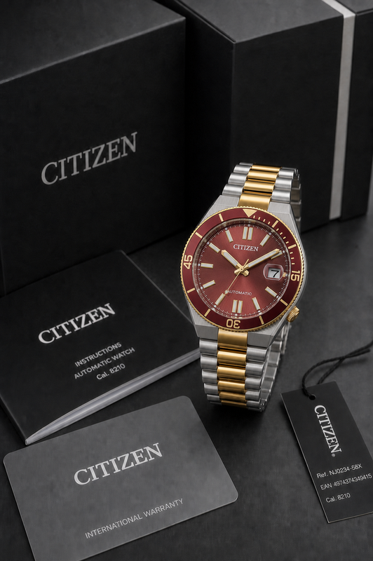 Citizen NJ0234-58X automatic watch with official Citizen box and warranty documents