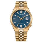 Citizen TSUYOSA 60 Gold-Tone Blue Dial Automatic NK0023-57L 40mm Watch