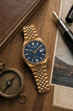 Citizen NK0023-57L automatic watch styled on a classic travel desk
