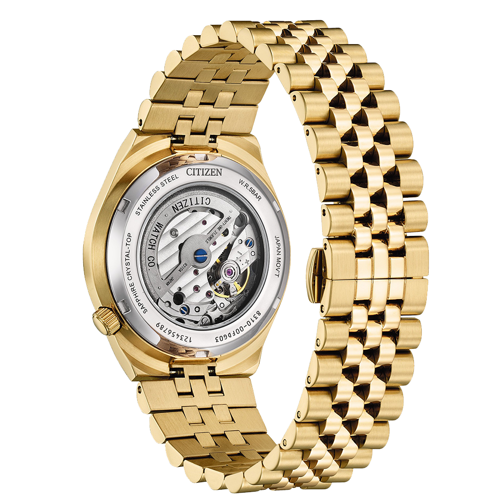 Citizen TSUYOSA 60 Gold-Tone Blue Dial Automatic NK0023-57L 40mm Watch