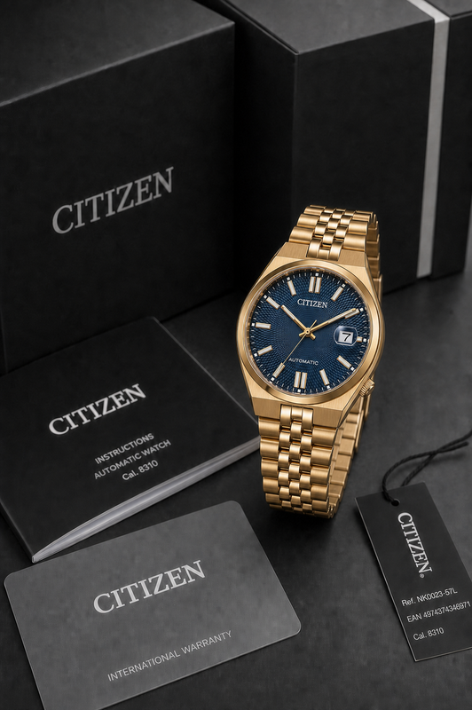Citizen NK0023-57L automatic watch with official Citizen box and warranty documents