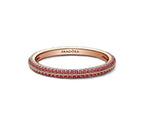 Pandora Me Red Pave Ring With 14K Rose Gold Plated P-189679C02-54 For Women
