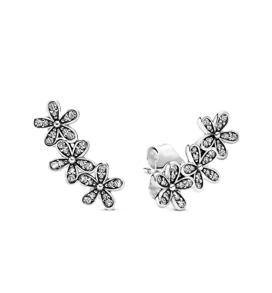 Pandora Gänseblümchen Ohrstecker mit klaren Zirkonia P-290744CZ für Frauen