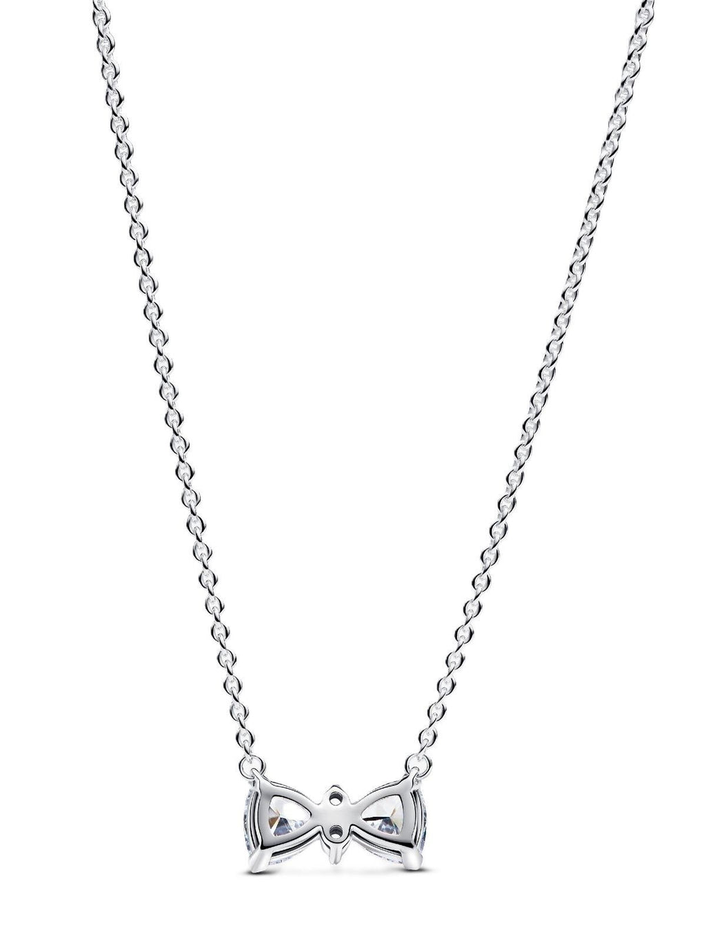 Pandora Sparkling Bow Necklace With Clear Cubic Zirconia P-393509C01-45 For Women