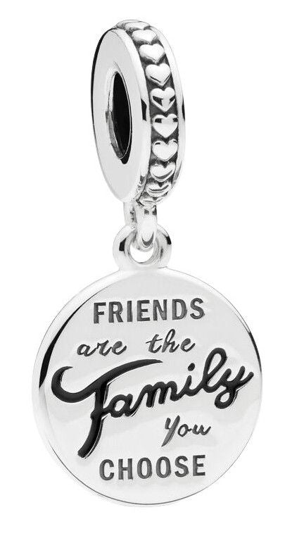 Pandora Friends Are Family Dangle-Charm mit schwarzer Emaille 798124EN16 für Frauen