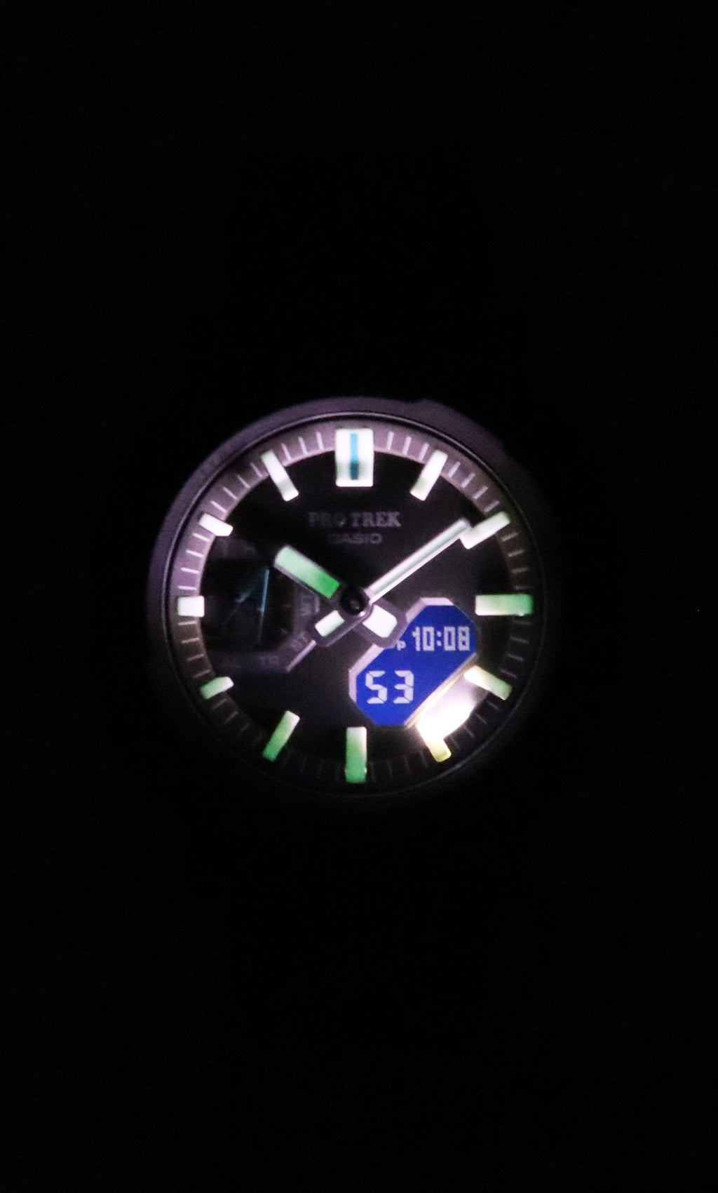 Casio Pro Trek Analog Digital Smartphone Link Resin Green Dial Tough Solar PRJ-B001-1 100M Men's Watch