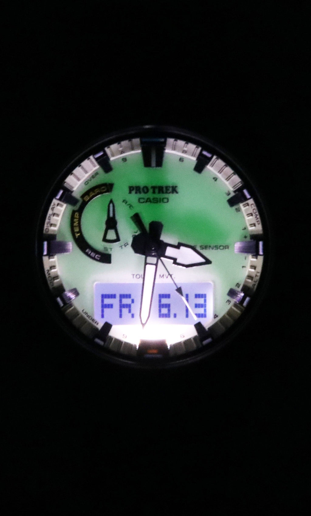 Casio Pro Trek Analog Digital Bio-Based Resin Strap White Dial Solar PRW-61LD-3 100M Men's Watch