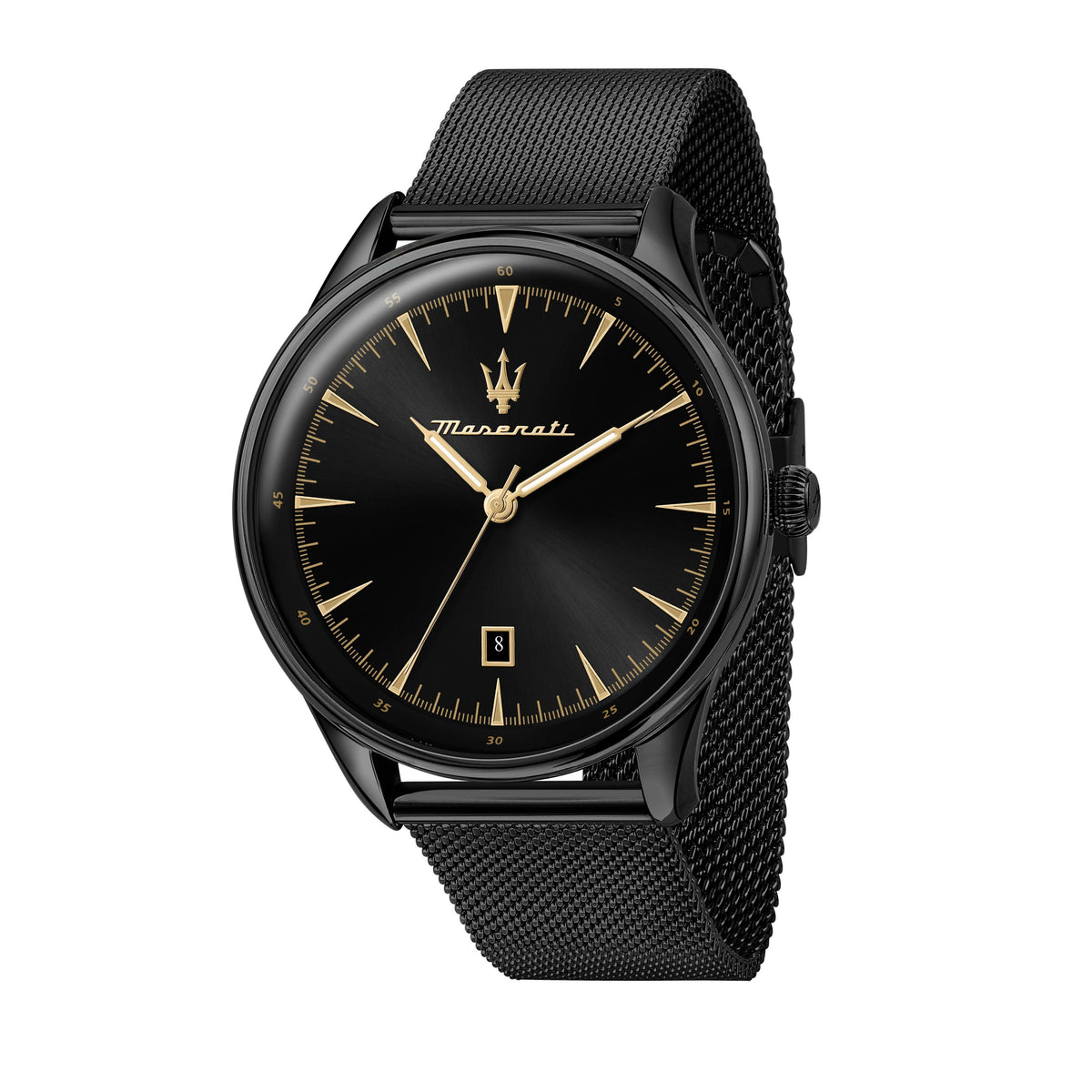 Maserati Tradizione zwarte Sunray wijzerplaat quartz R8853146001 100M herenhorloge