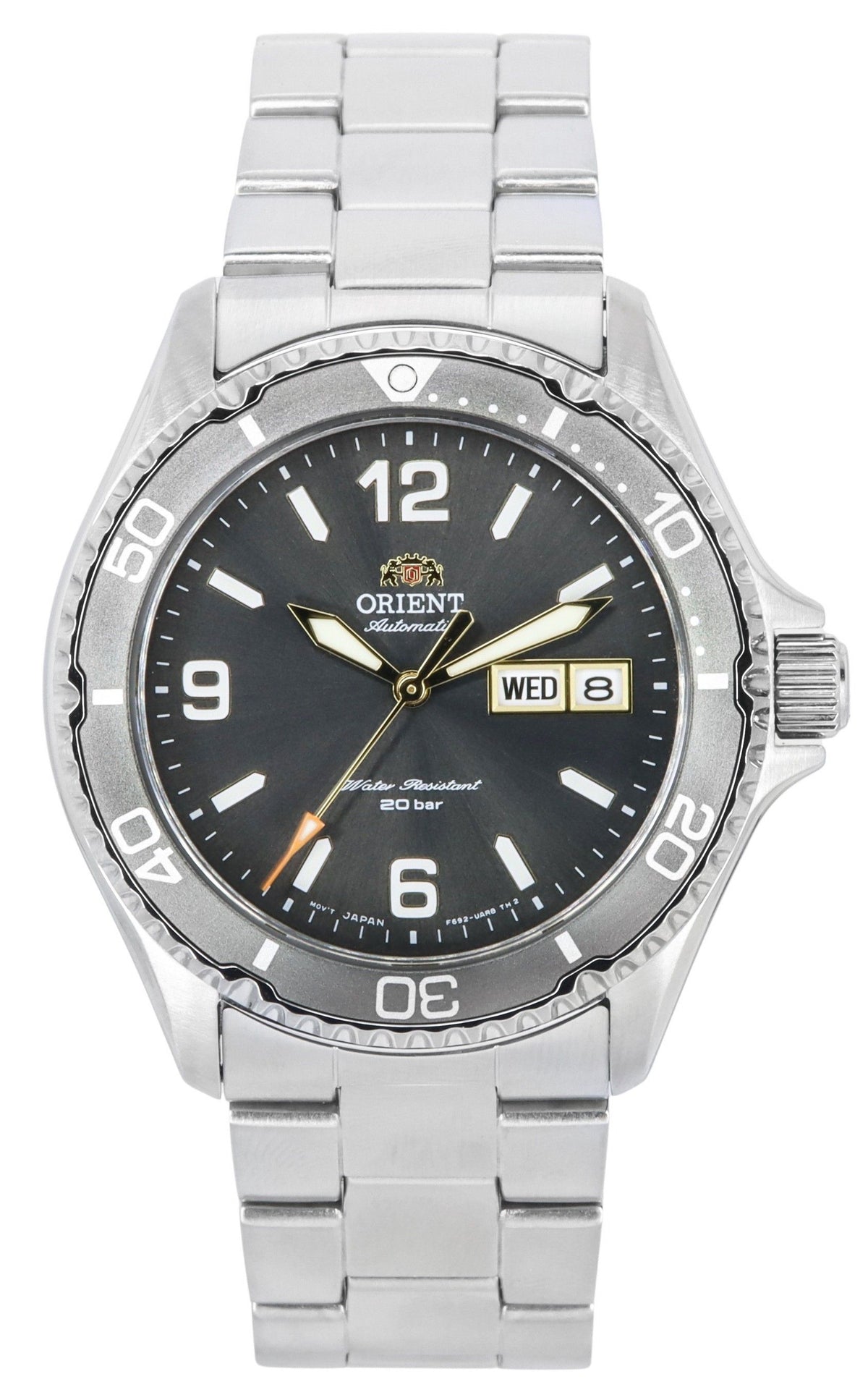 Orient Sports Kamasu Mako III roestvrij staal grijze wijzerplaat automatisch duiker RA-AA0819N19B RA-AA0819N39B 200M herenhorloge