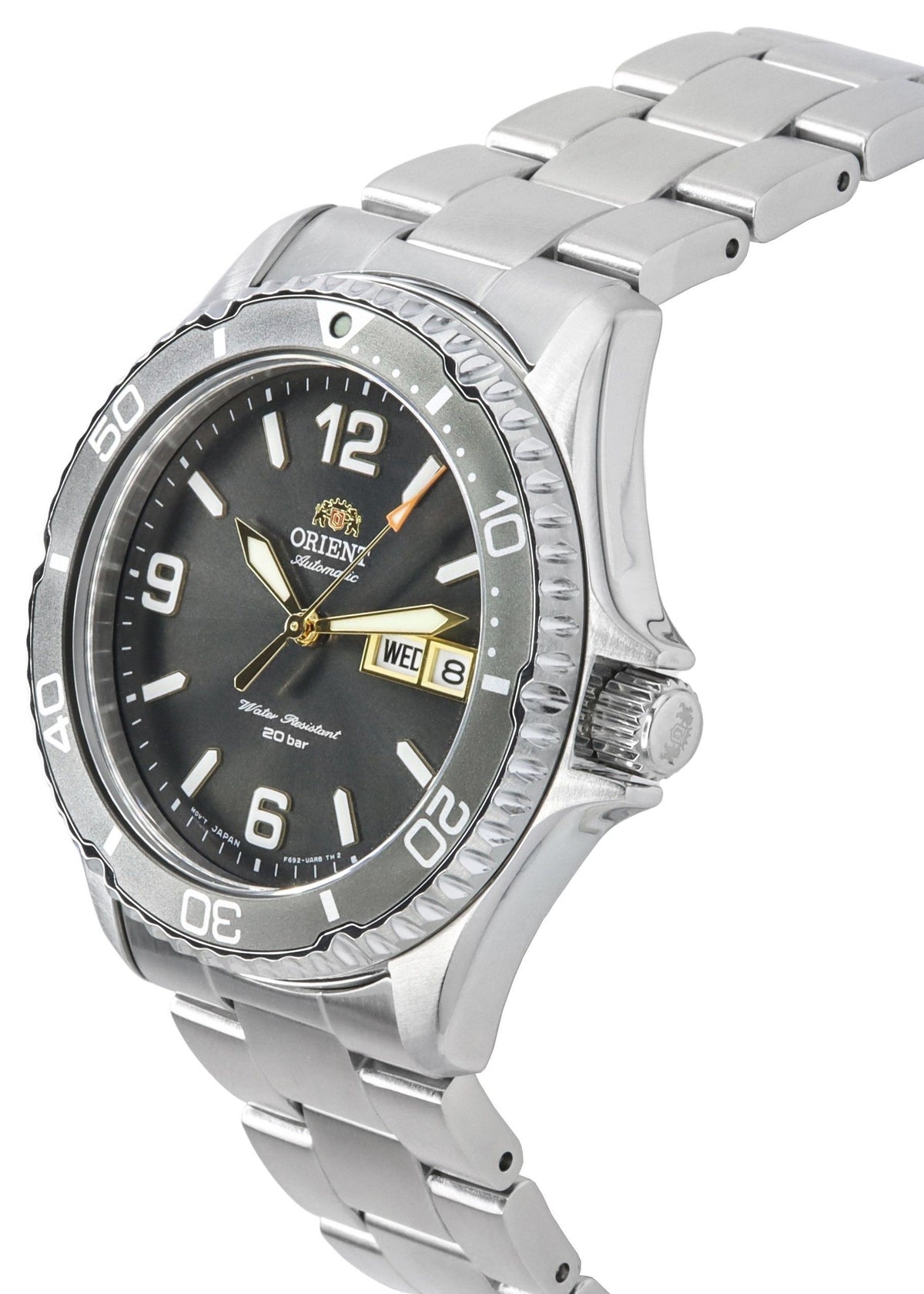 Orient Sports Kamasu Mako III roestvrij staal grijze wijzerplaat automatisch duiker RA-AA0819N19B RA-AA0819N39B 200M herenhorloge