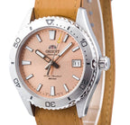 Orient Sports Leather Strap Apricot Dial Automatic Diver's RA-AC0Q05P10B RA-AC0Q05P30B 200M Men's Watch