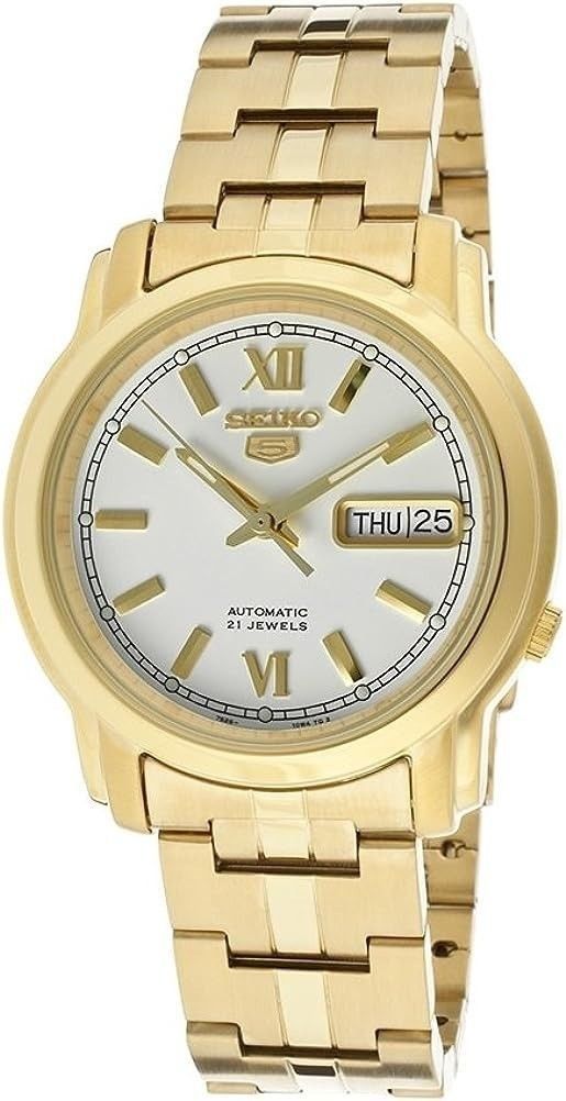 Generalüberholte Seiko 5 Automatikuhr mit weißem Zifferblatt, 21 Steine SNKK84K1 Herrenuhr