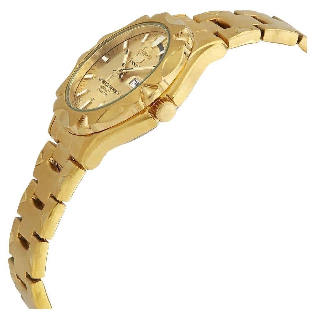 Refurbished Seiko 5 Sports Gold Tone Stainless Steel Gold Dial Automatic SNZ450J1 100M Men's Watch