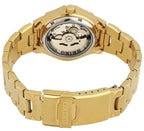 Refurbished Seiko 5 Sports Gold Tone Stainless Steel Gold Dial Automatic SNZ450J1 100M Men's Watch