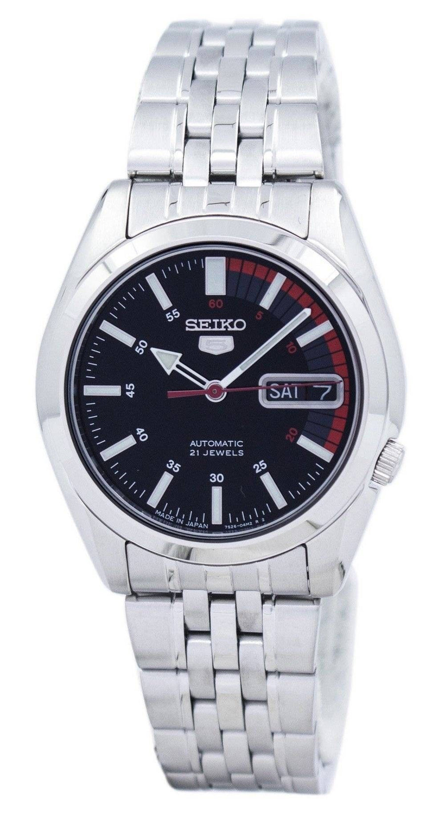 Überholte Seiko 5 Automatik Japan Made 21 Steine SNK375 SNK375J1 SNK375J Herrenuhr