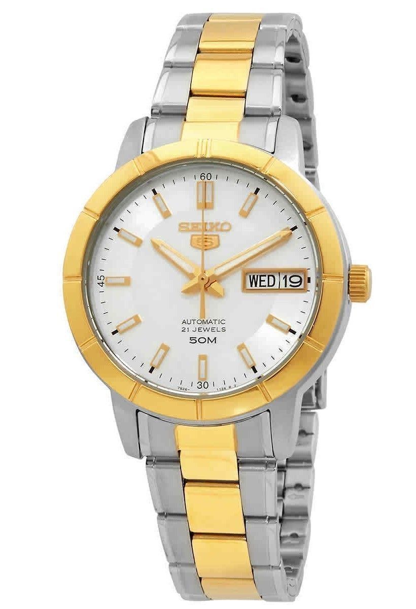 Aufgearbeitete Seiko 5 Automatic Silbernes Zifferblatt SNK892 SNK892K1 SNK892K Damenuhr