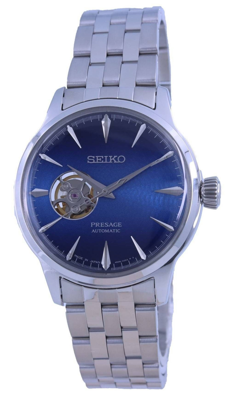 Generalüberholte Seiko Presage Cocktail Time Blue Acapulco Open Heart Automatik SSA439J1 Herrenuhr