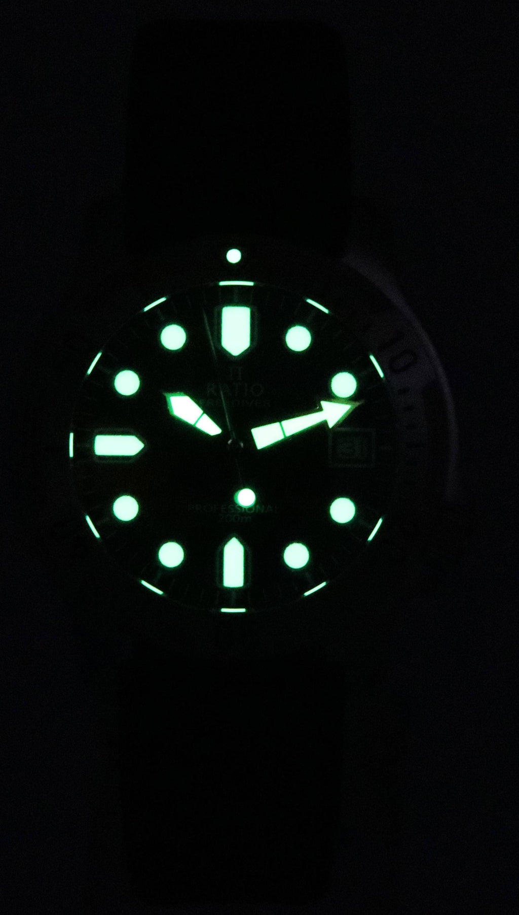 Ratio FreeDiver Professional Sapphire Black Dial Quartz RTF021 200M Men's Watch