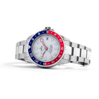 Ratio FreeDiver GMT Series Sapphire Stainless Steel White Dial Blue Red Pepsi Bezel Automatic RTF061 200M Men's Watch