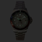 Ratio FreeDiver GMT Series Sapphire Stainless Steel White Dial Blue Red Pepsi Bezel Automatic RTF061 200M Men's Watch