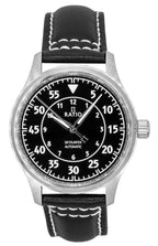 Ratio Skysurfer Pilot Black Sunray Dial Leather Automatic RTS321 200M Men's Watch