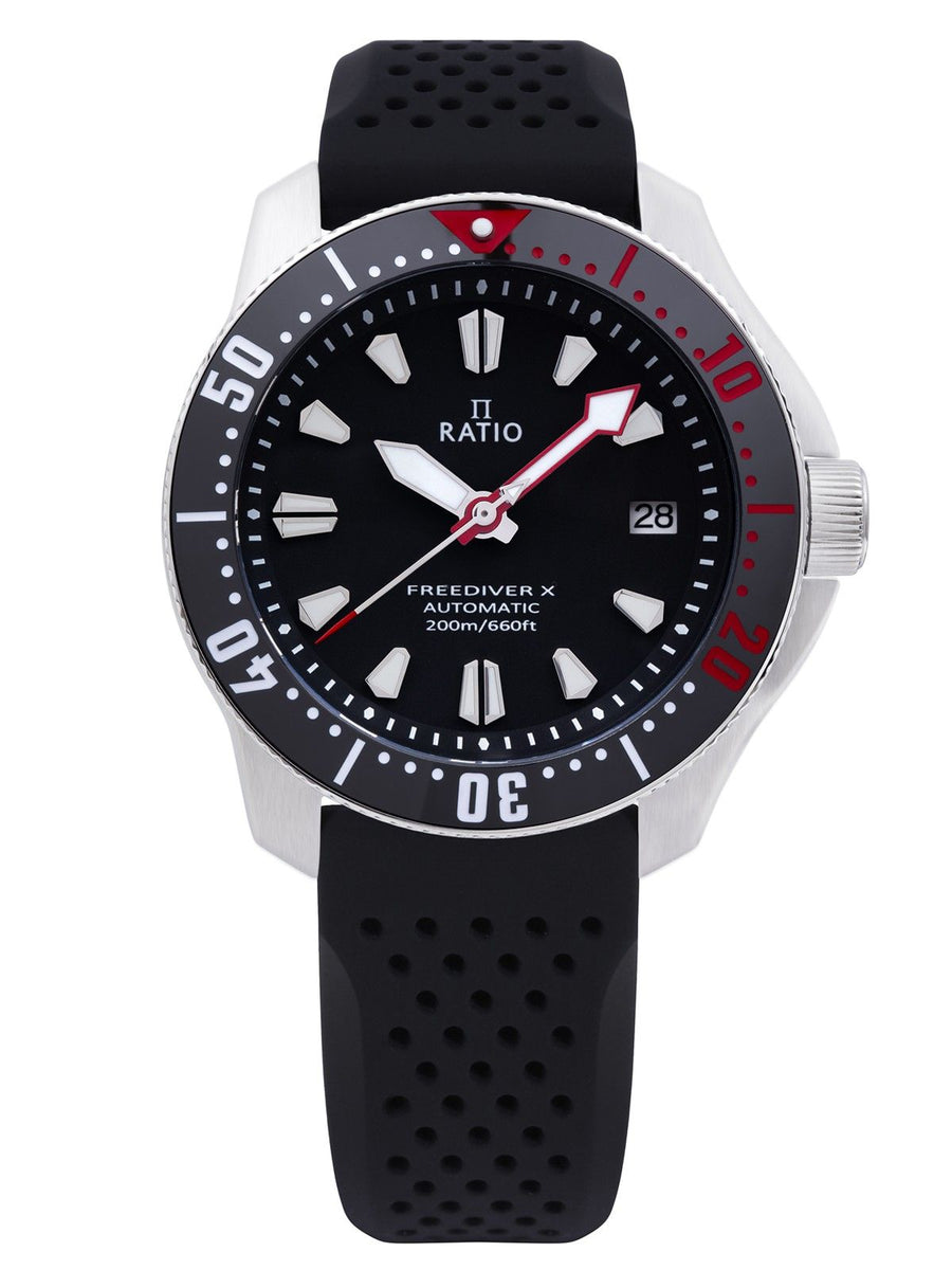 Ratio FreeDiver X Marine Black mit schwarzem Keramikinlay Automatikuhr für Herren RTX001 200M