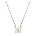 Swarovski Stilla Attract Clear Crystals And Rose Gold Tone Necklace 5510698 For Women