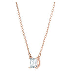 Swarovski Stilla Attract Clear Crystals And Rose Gold Tone Necklace 5510698 For Women