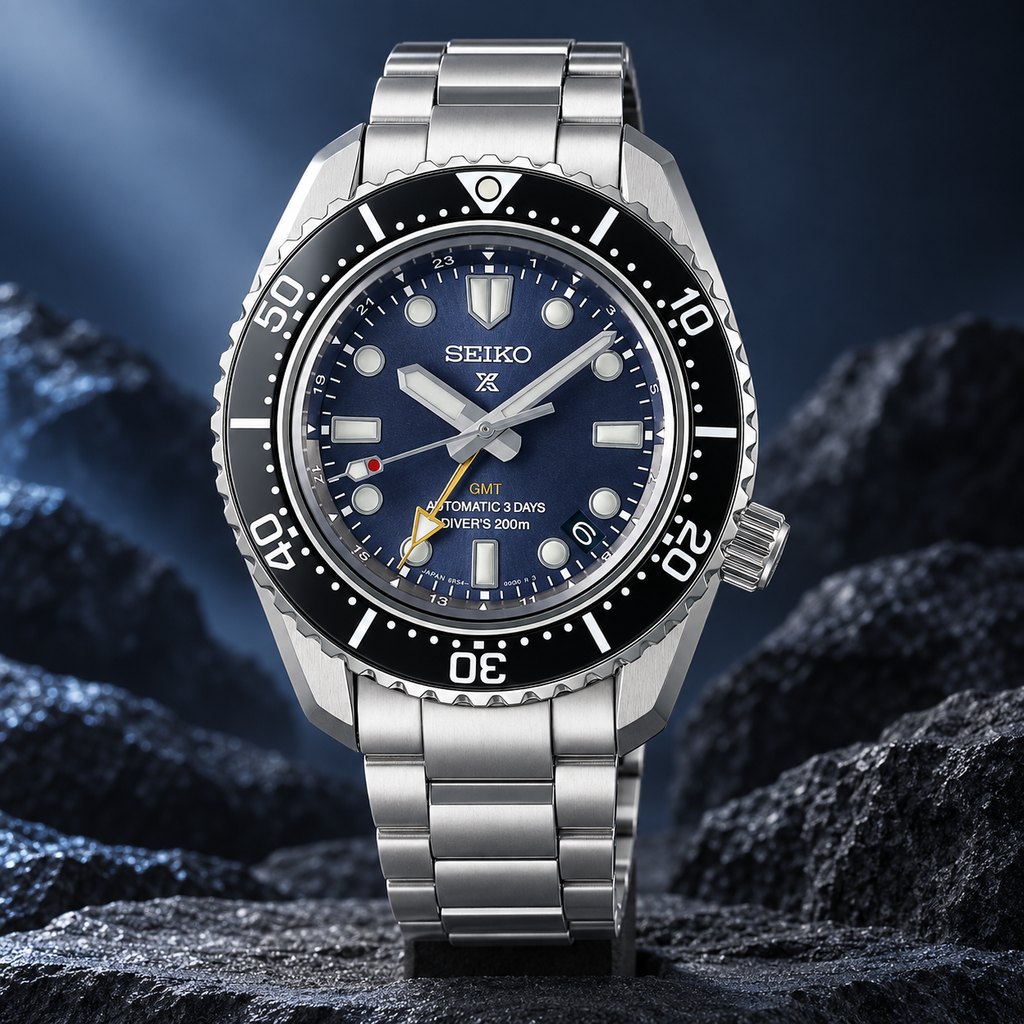 Seiko Prospex SBEJ021 1968 Heritage GMT Automatic Diver's 200m 42mm Blue-Gray Dial Men's Watch