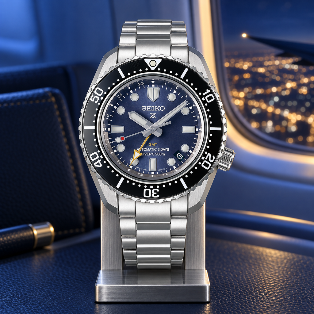 Seiko Prospex SBEJ021 1968 Heritage GMT Automatic Diver's 200m 42mm Blue-Gray Dial Men's Watch
