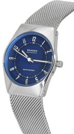 Skagen Grenen Lille Solar Powered Stainless Steel Mesh Bracelet Blue Dial SKW3080 Women's Watch