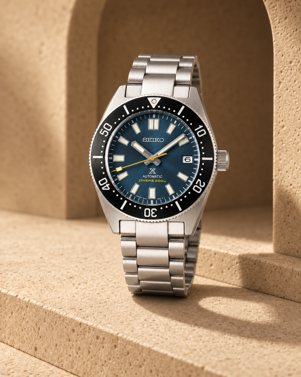 Seiko Prospex SPB149J1 automatic diver watch in warm stone setting