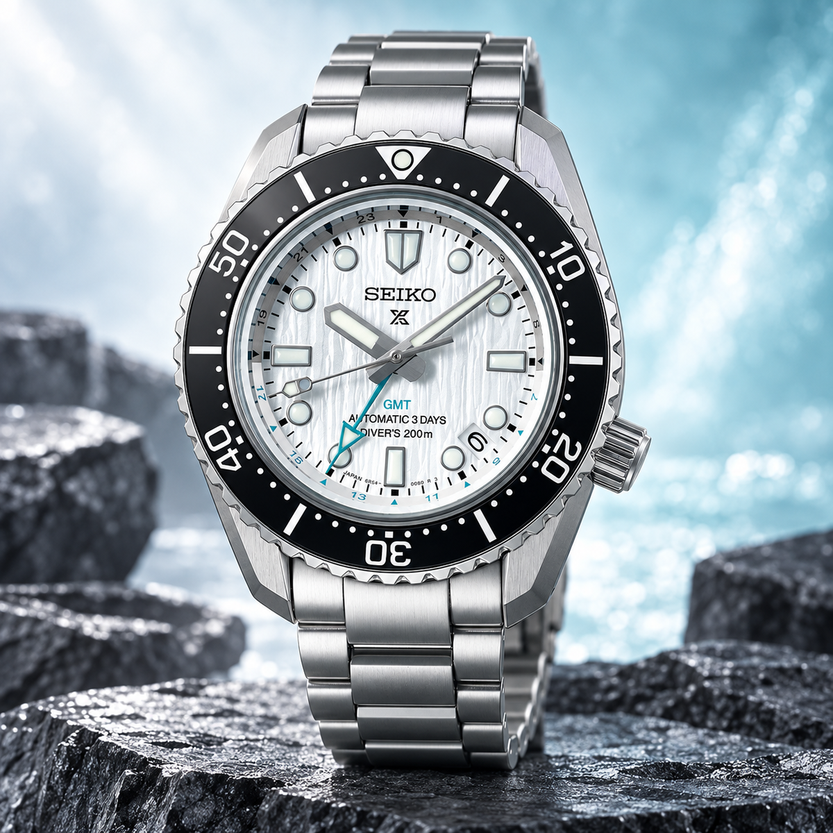 Seiko Prospex SPB439J1 Save the Ocean Limited Edition GMT Automatic Diver's 200m 42mm herenhorloge met zilverwitte wijzerplaat