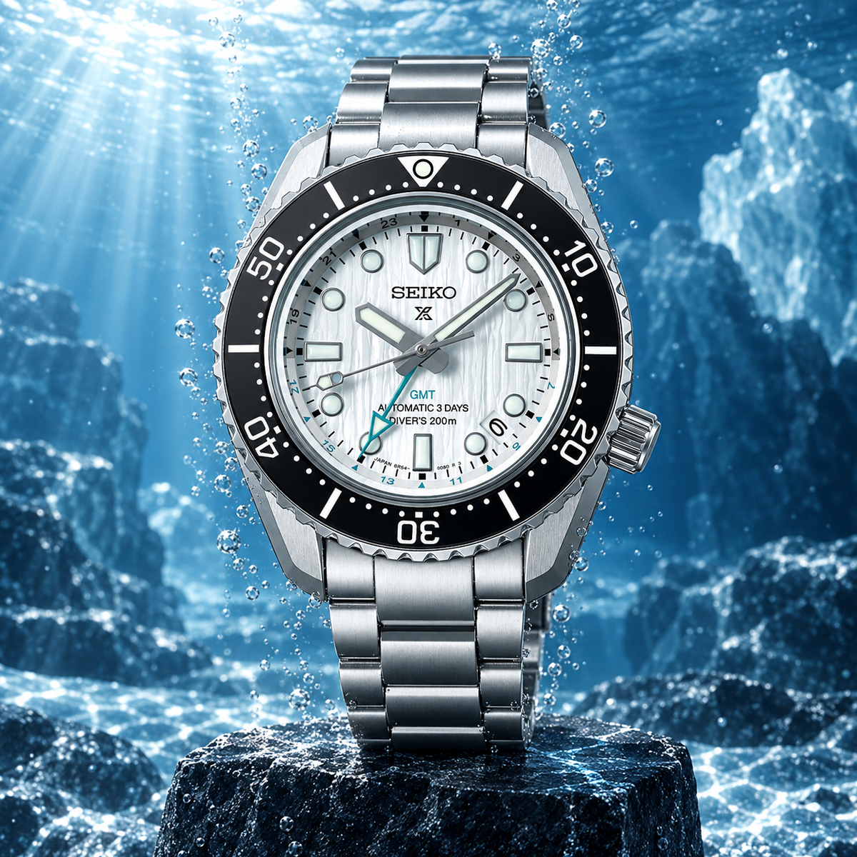 Seiko Prospex SPB439J1 Save the Ocean Limited Edition GMT Automatic Diver's 200m 42mm Silver-White Dial Men's Watch