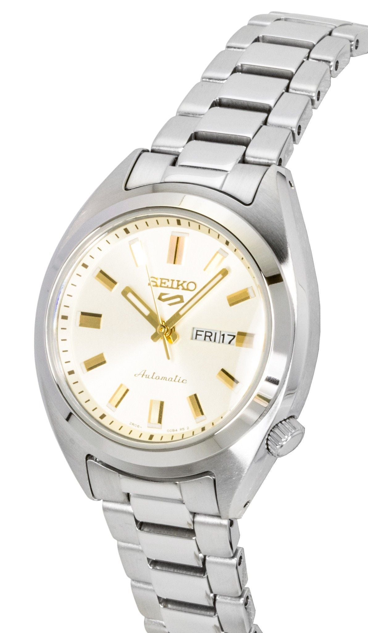 Seiko 5 Sports Hebitama SNXS Stainless Steel Cream Dial Automatic SRE023K1 100M Women's Watch